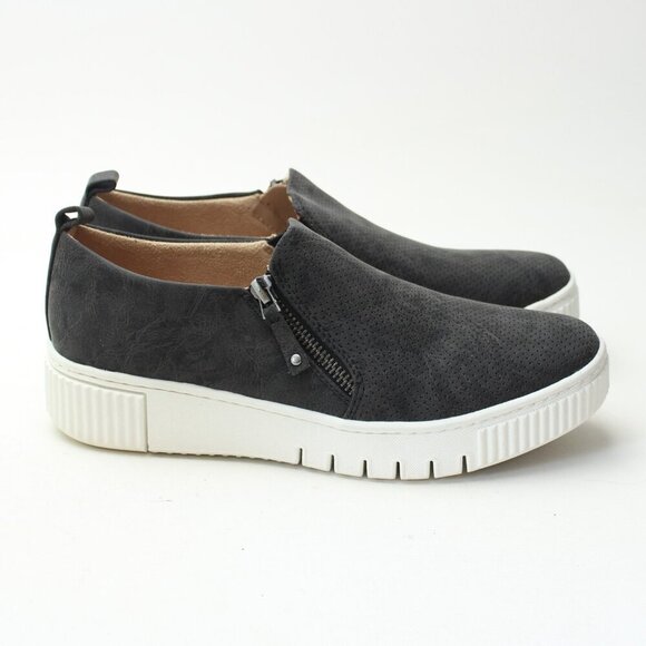 SOUL Naturalizer Turner Charcoal Gray Faux Leather Sneakers - Picture 8 of 13